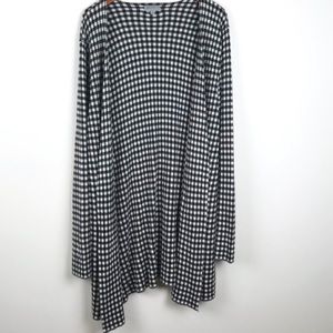 Joseph A black and white plaid long cardigan